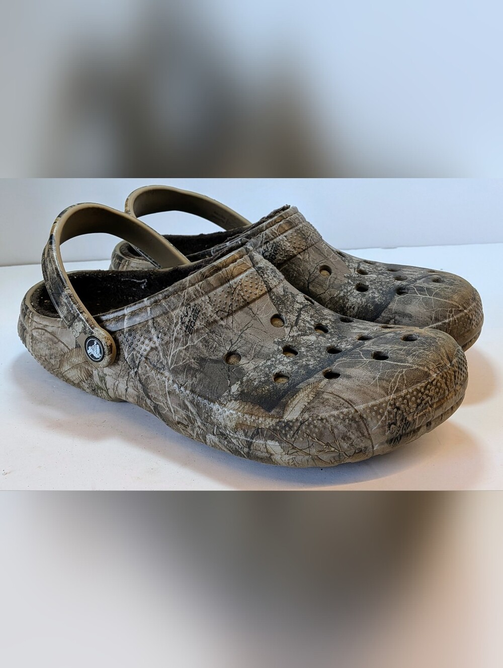 Crocs Winter Realtree Edge Camo Clogs Men's Size 12 Insulated Slip-On Outdoor